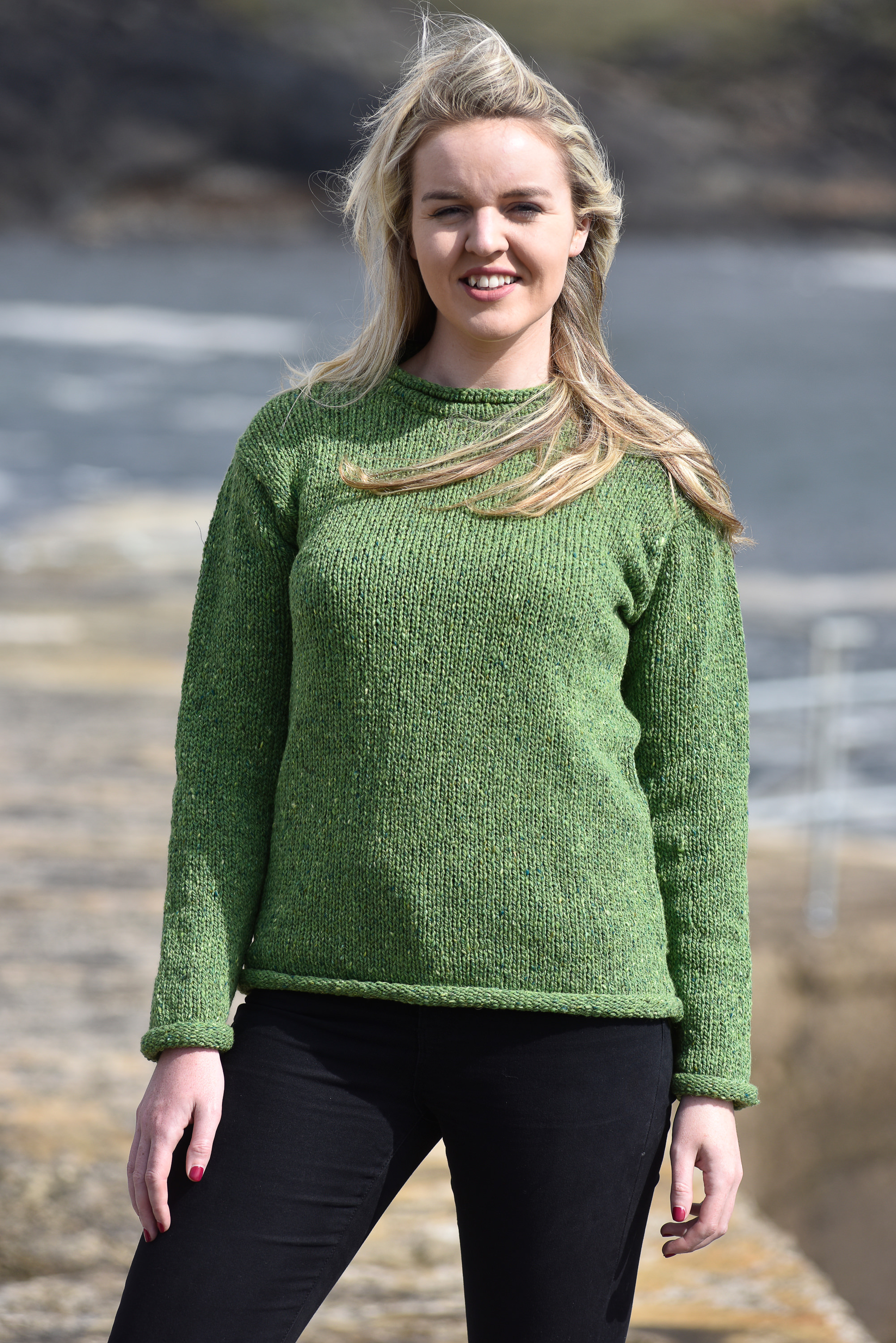 Donegal Merino Wollen Trui in Limoen Kleding Dameskleding Sweaters Pullovers 