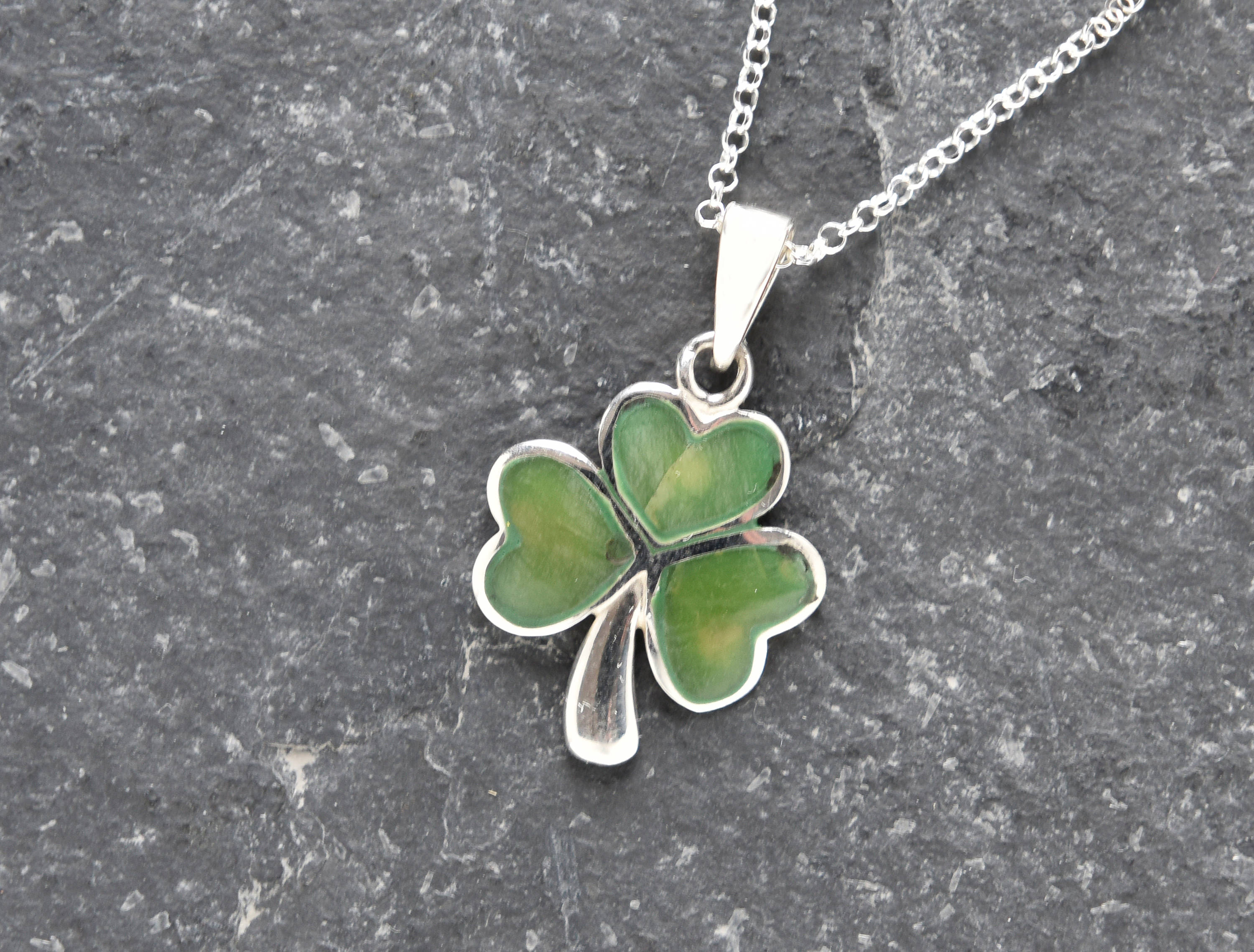 Connemara marble shamrock pendant shop