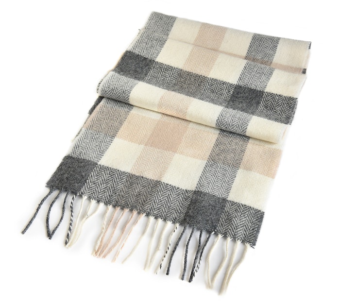 Process Yellowish Unconscious Foxford multi coloured neutral check scarf from Irish Inspiration | Irish Inspiration Process Yellowish Unconscious Foxford multi coloured neutral check scarf from Irish Inspiration | Irish Inspiration
