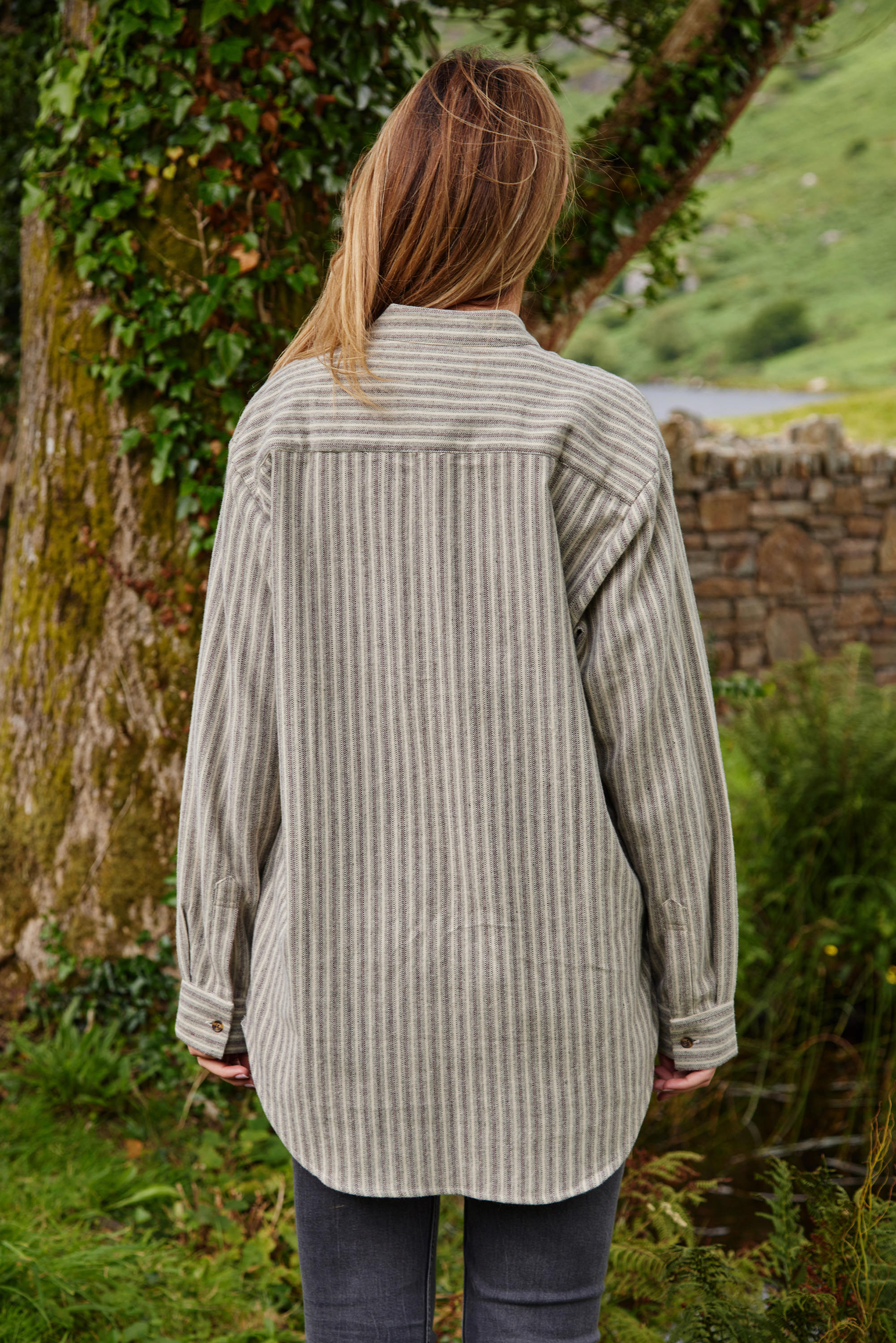 Lee Valley beige, green and maroon striped LV14 flannel