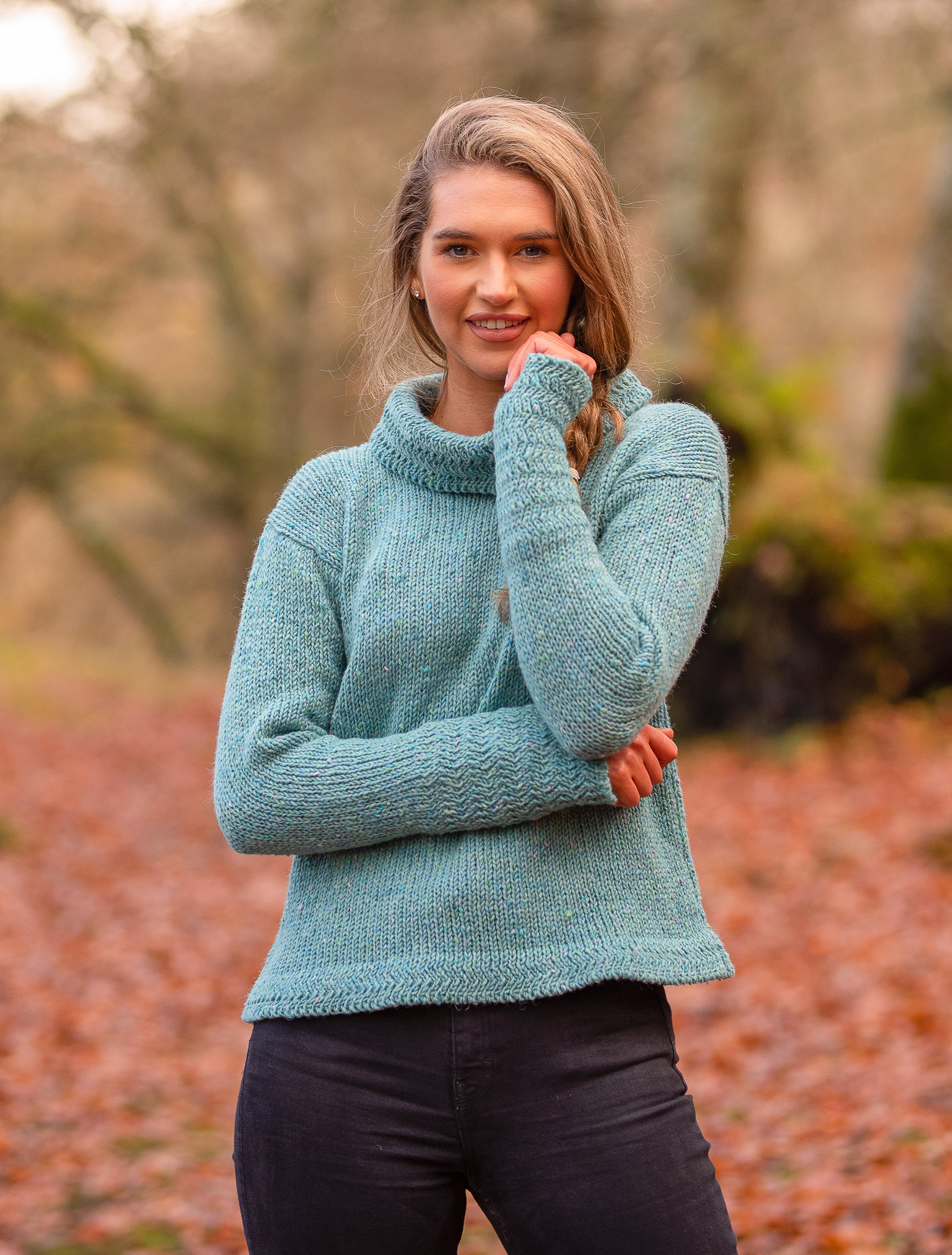 Aqua blue outlet sweater