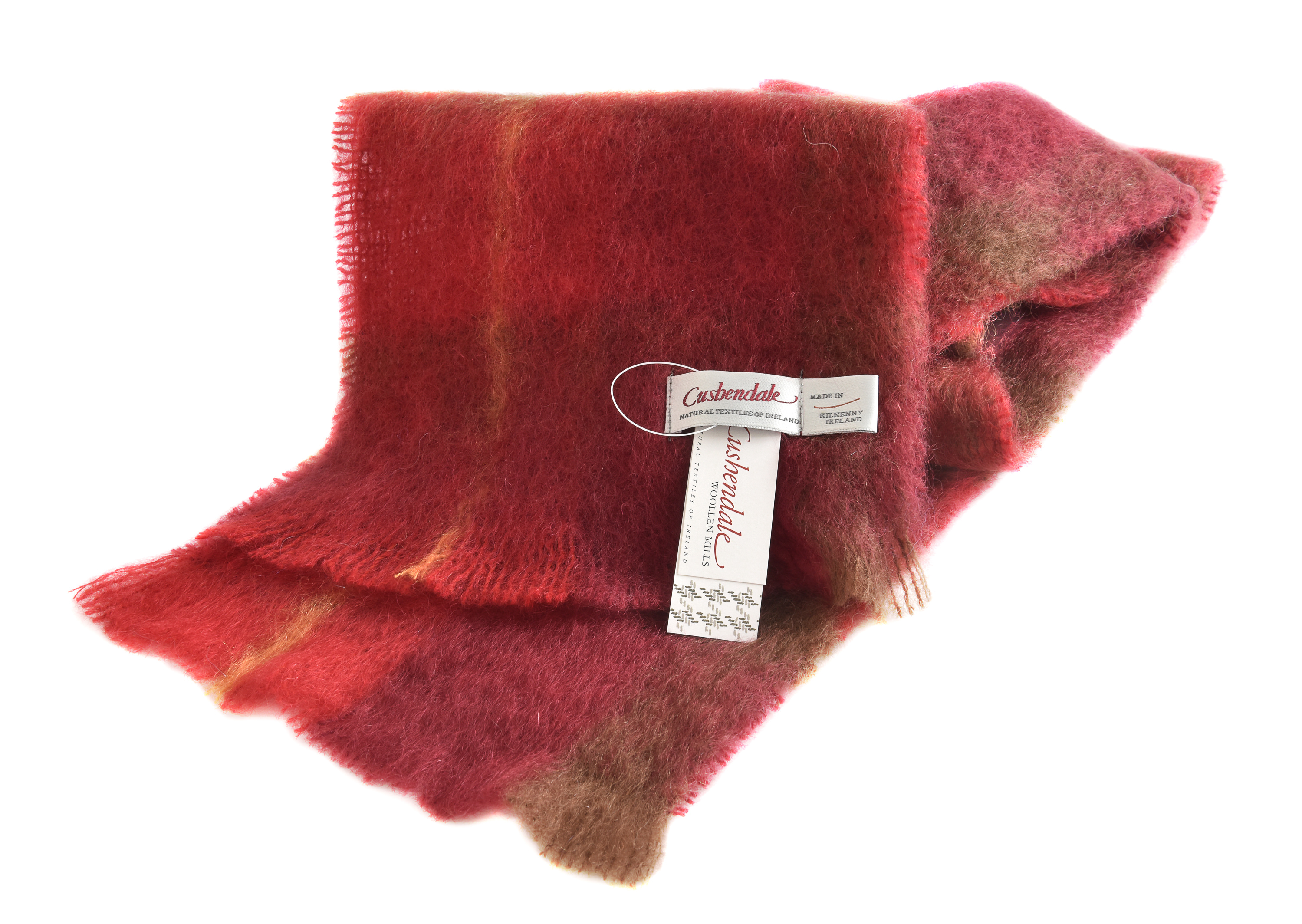 Buy women's Cushendale red mohair scarf from Irish Inspiration