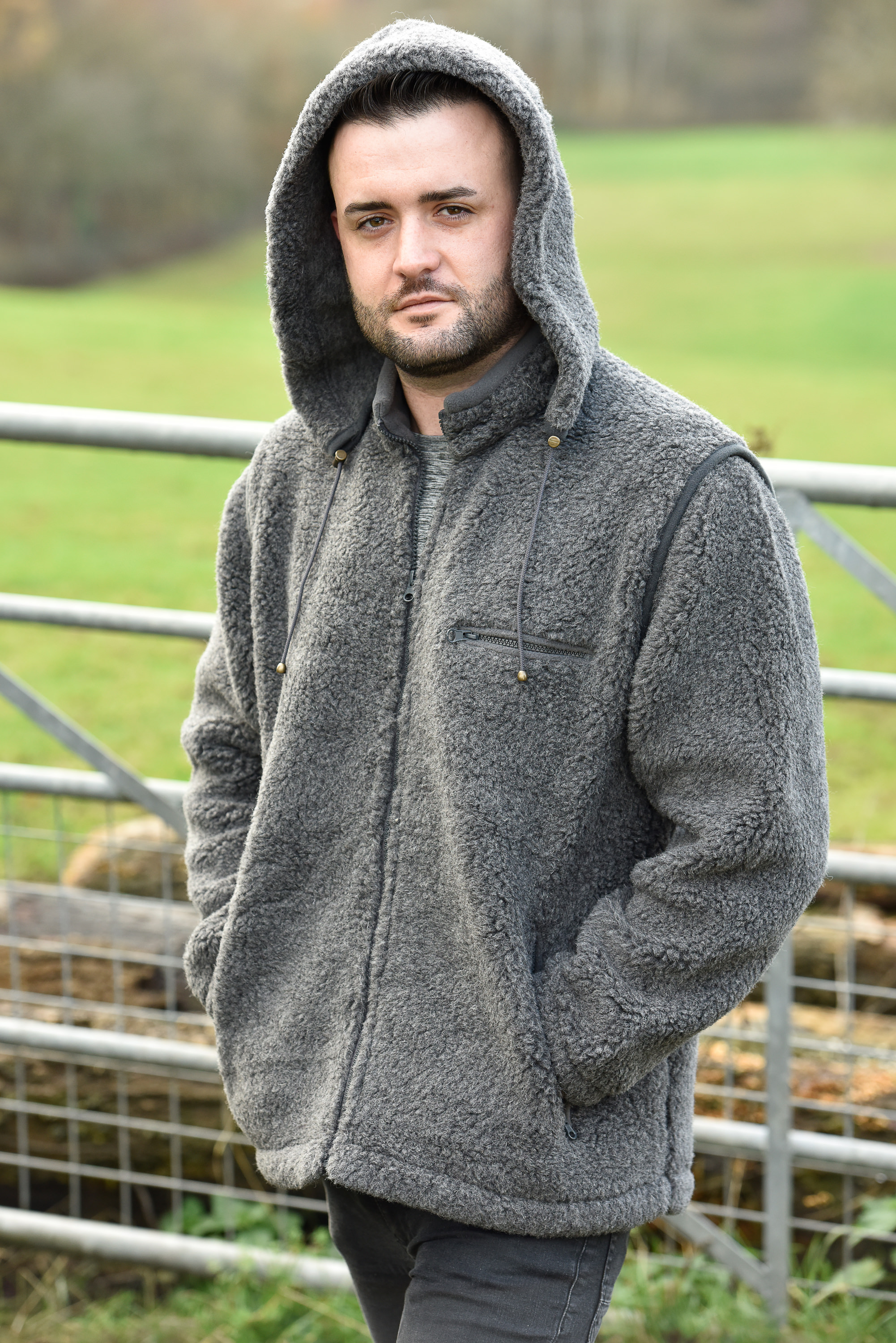 Wool fleece jacket men's top