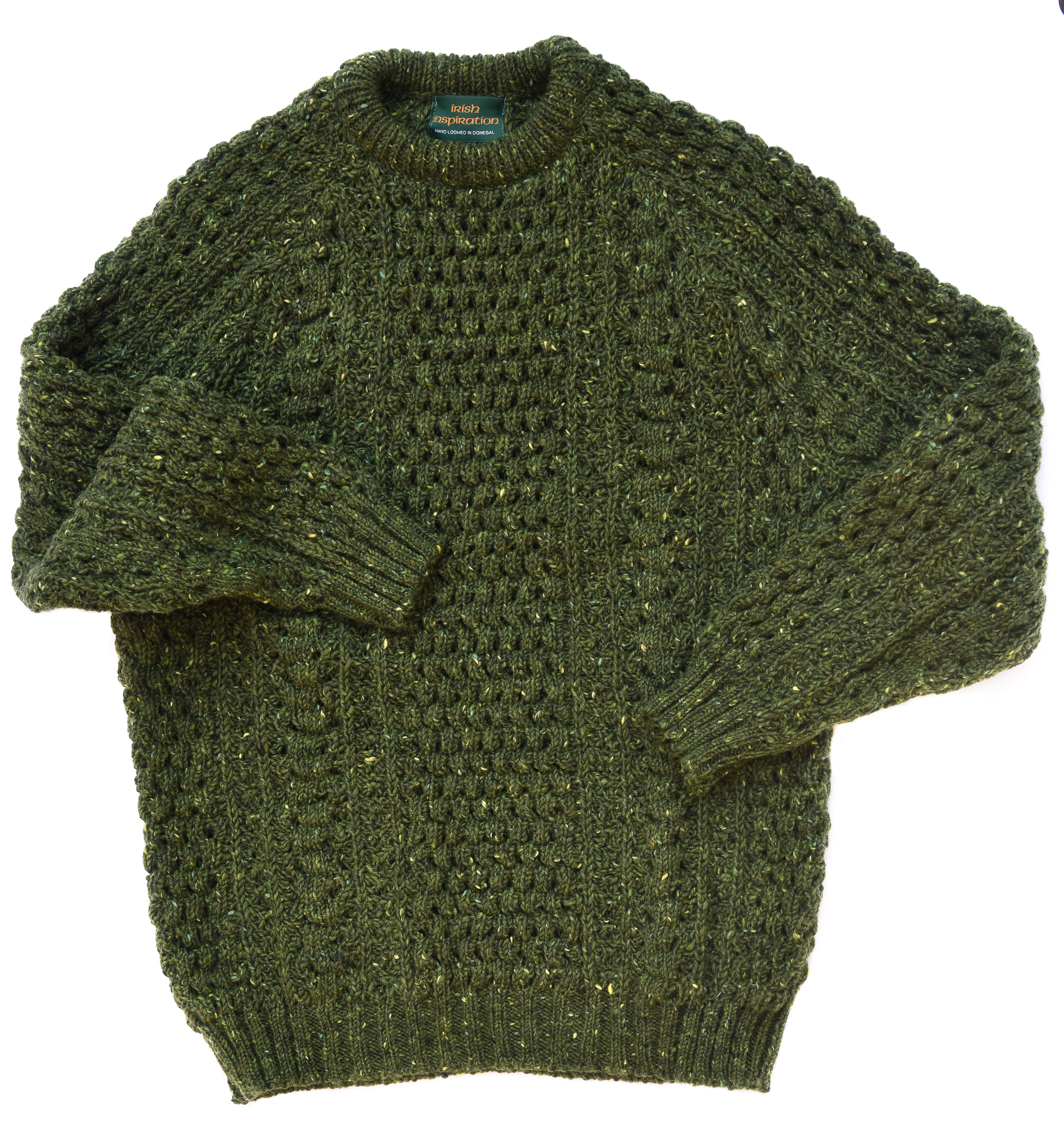 emerald green aran wool