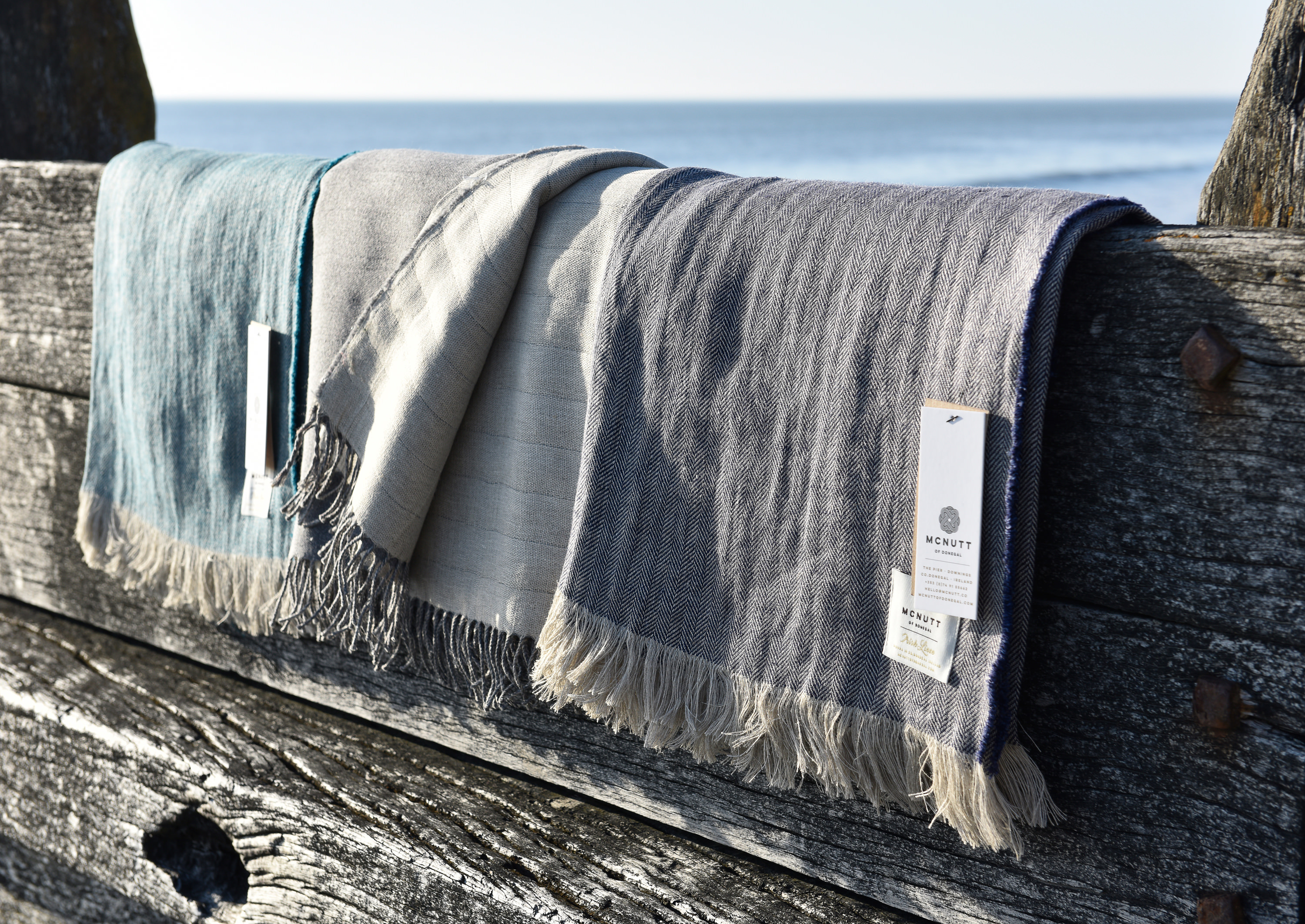 Irish Donegal tweed woollen throws, mohair blankets for sofas and beds