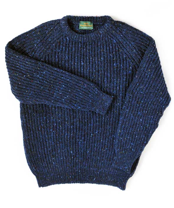 mens blue crew neck sweater