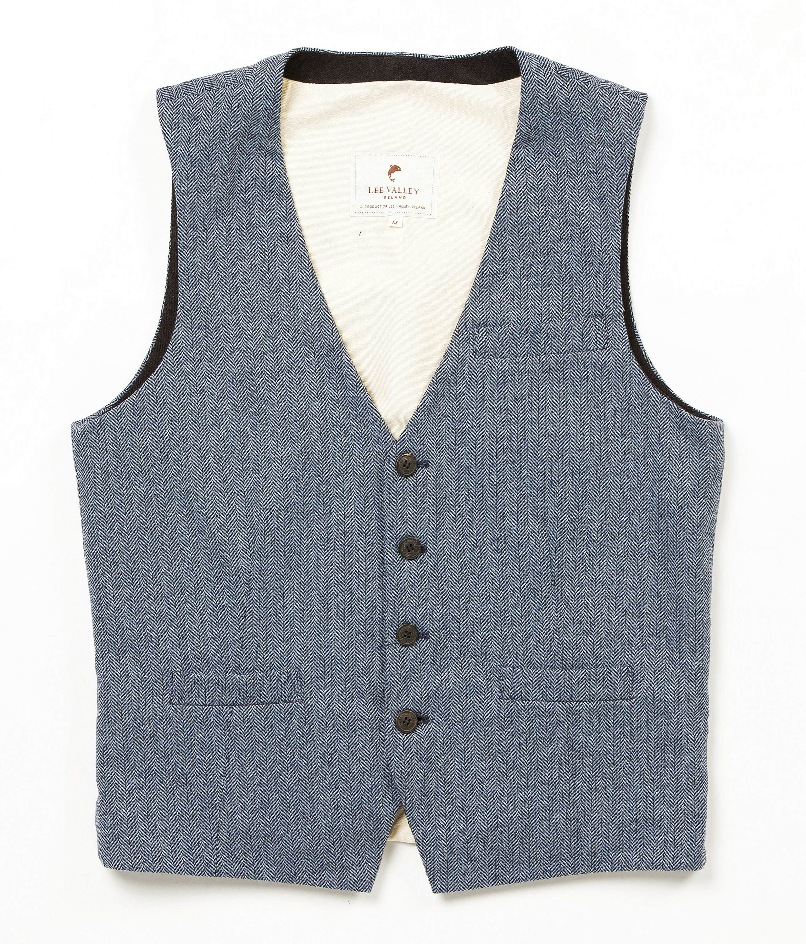 Lee Valley Herringbone Tweed Waistcoat/Vest - Dove | Irish Inspiration