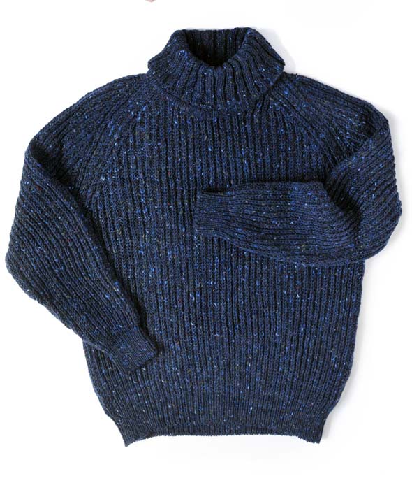 dark blue polo sweater