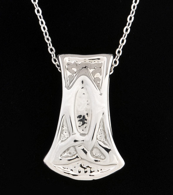 Silver Spirit Celtic AxeShaped Pendant with Celtic Knot PO27 Irish
