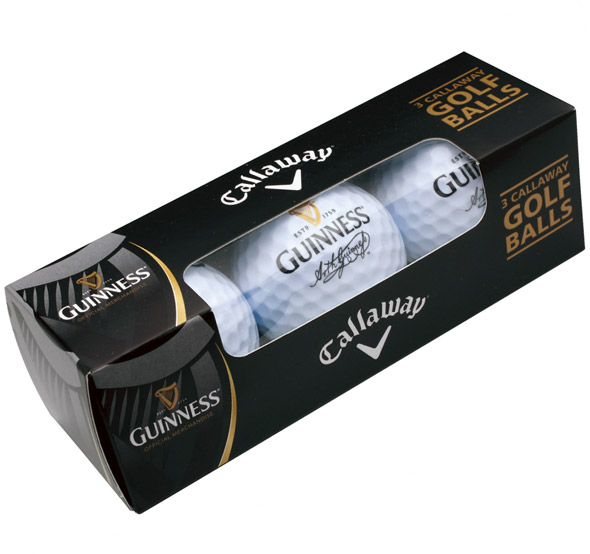 Guinness Contemporary 3pk Golf Balls Set Calloway (2152) Irish